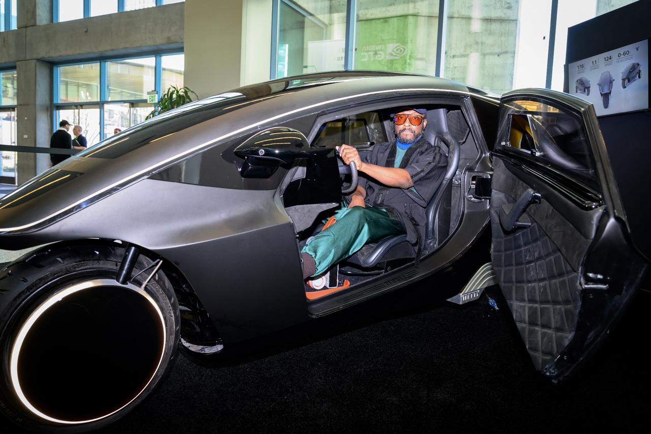 Will.i.am launches AI-powered three-wheel vehicle at Nvidia conference