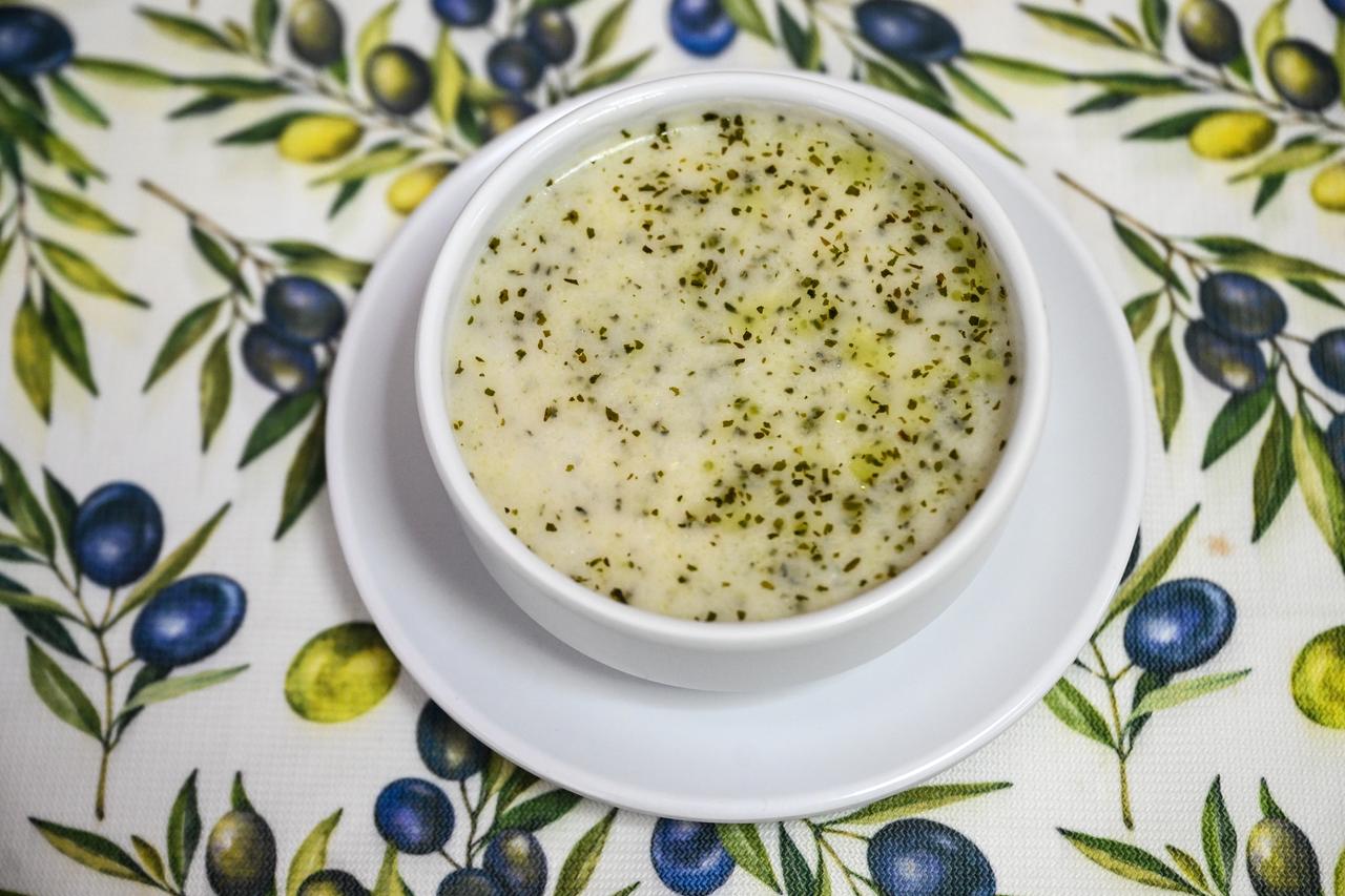 Salted yogurt soup, one of Hatay’s geographically registered dishes, is served in Hatay, Türkiye, March 2, 2026. (AA Photo)
