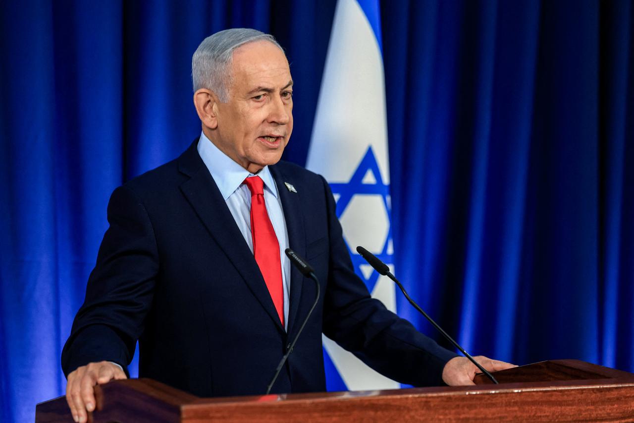 Israeli Prime Minister Benjamin Netanyahu gives a press conference in Jerusalem on March 19, 2026. (AFP Photo)