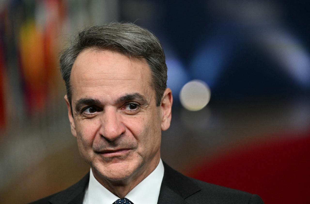 Greece's Prime Minister Kyriakos Mitsotakis speaks at a press conference during the EU Summit at the EU headquarters in Brussels, March 19, 2026. (AFP Photo)