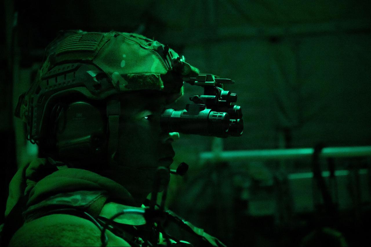 A U.S. Air Force Airman prepares to exit a C-130J Super Hercules during operations in the CENTCOM area of responsibility supporting Operation Epic Fury, March 10, 2026. (Photo via U.S. Air Force)