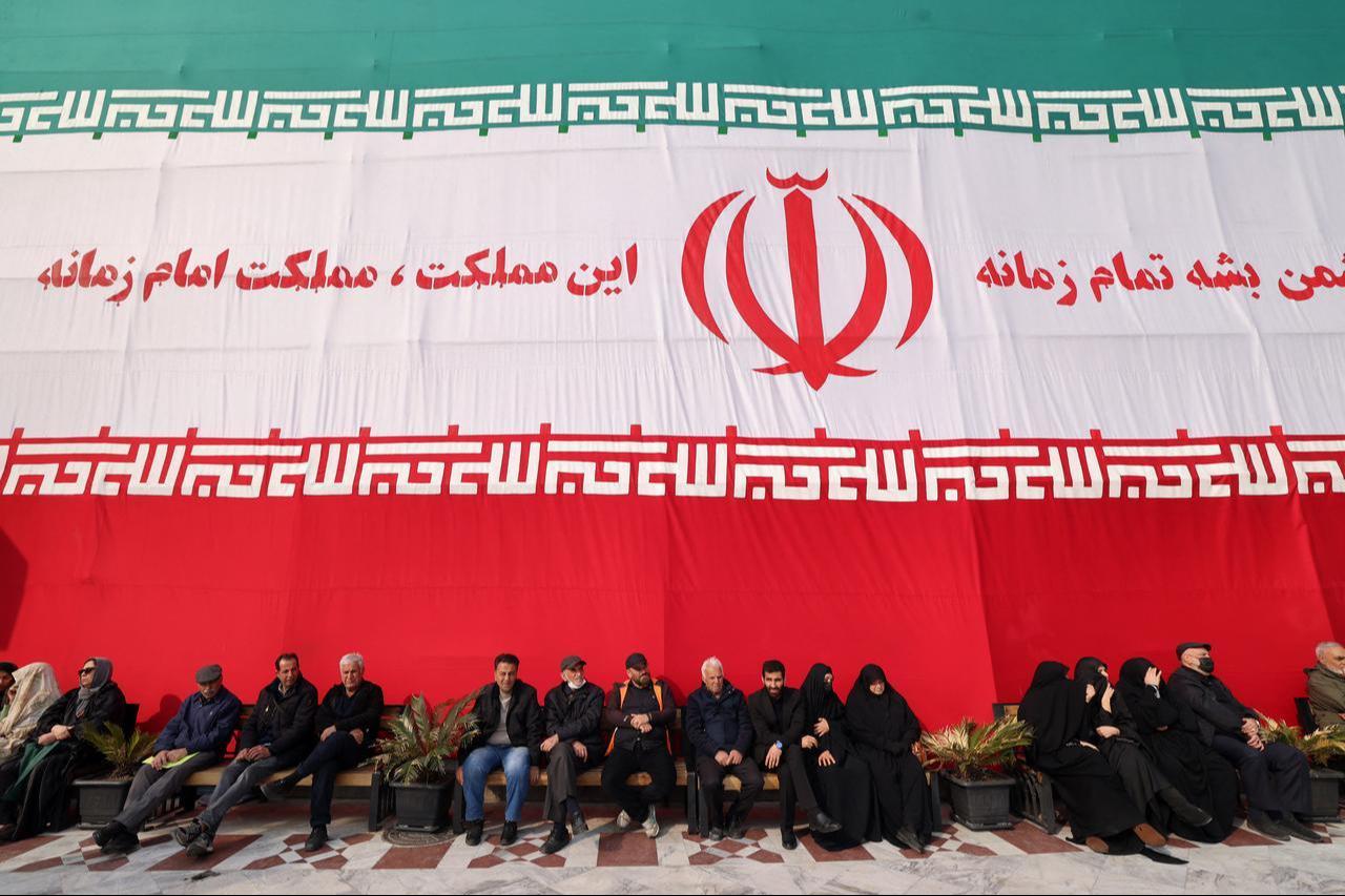 Mourners gather at the Imamzadeh Saleh shrine in Tajrish square in northern Tehran on March 14, 2026 during the funeral of Ali Shamkhani, Iran's slain influential security adviser. (AFP Photo)