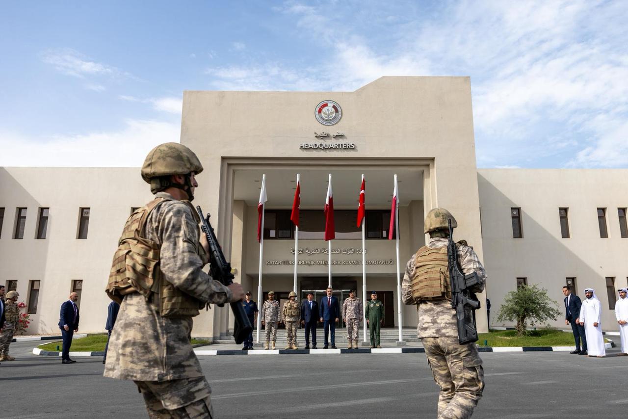 Turkish troops at the headquarters of the Qatar-Türkiye Combined Joint Force Command during his visit to Doha, Qatar, March 19, 2026. (AA Photo)
