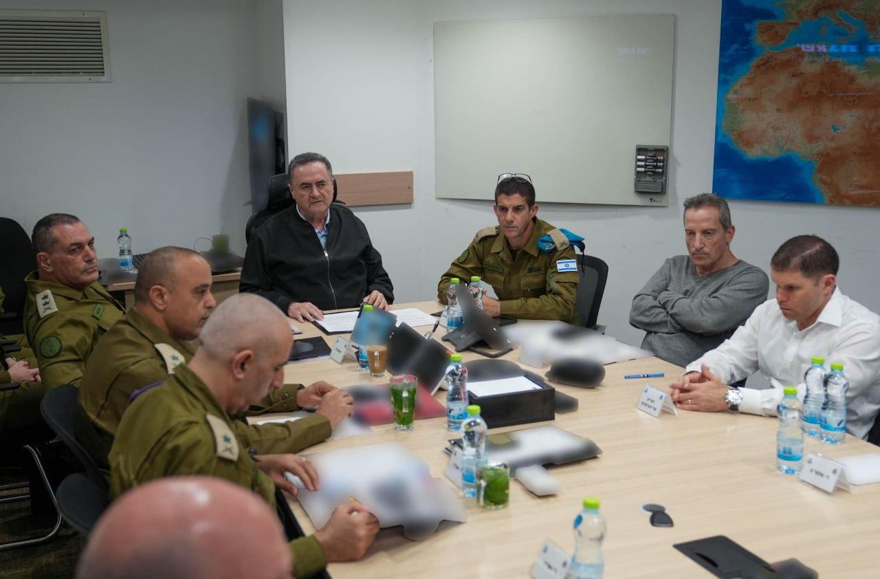 Israeli Defense Minister Katz speaking at a situational assessment with military officers at an unspecified location, March 24, 2026. (Photo via Telegram)
