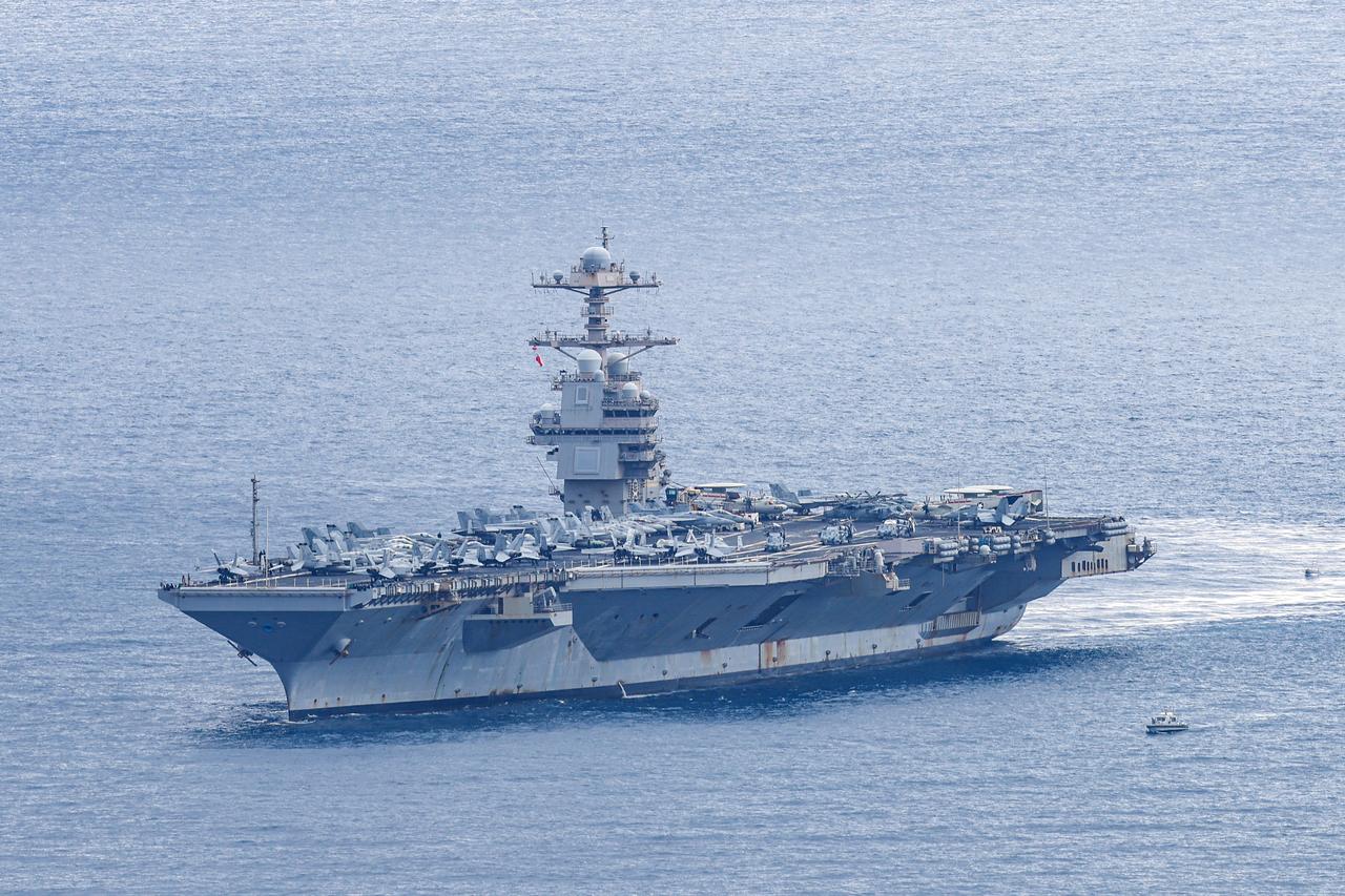 The world's largest aircraft carrier USS Gerald R. Ford arrives at Souda Bay naval base after having been part of Middle East war operations, on the island of Crete, March 23, 2026. (AFP Photo)