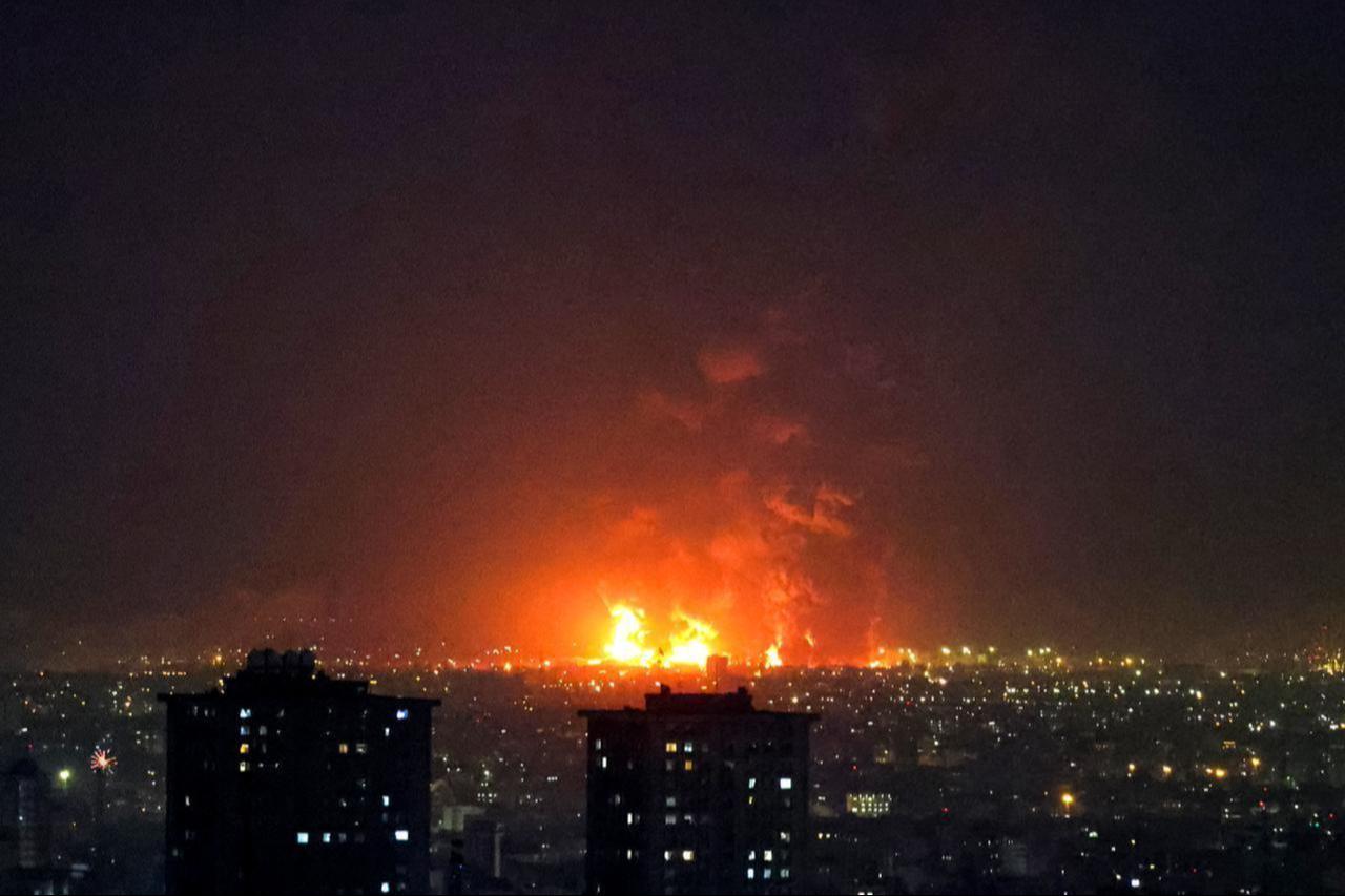 Explosions erupt following strikes at Tehran Oil Refinery in Tehran, Iran on March 7, 2026. (AFP Photo)