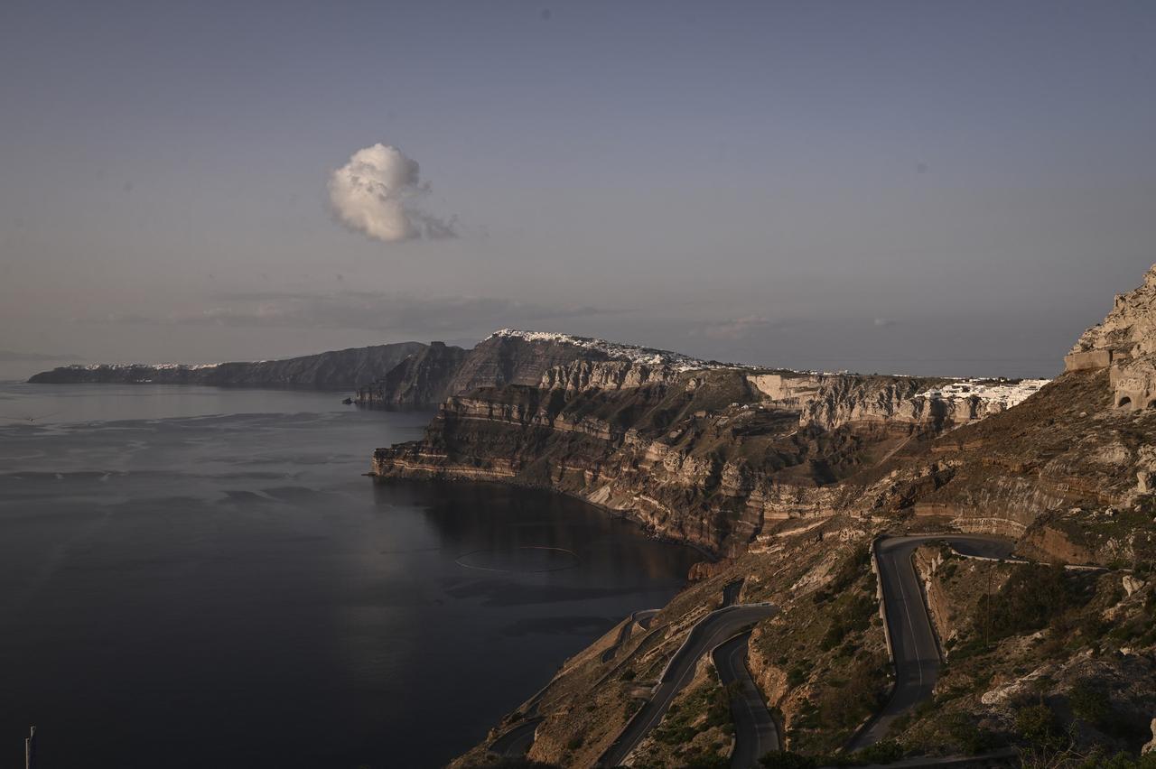 A view of the Greek Island of Santorini, in the Agean Sea on February 3, 2025. (AFP Photo)
