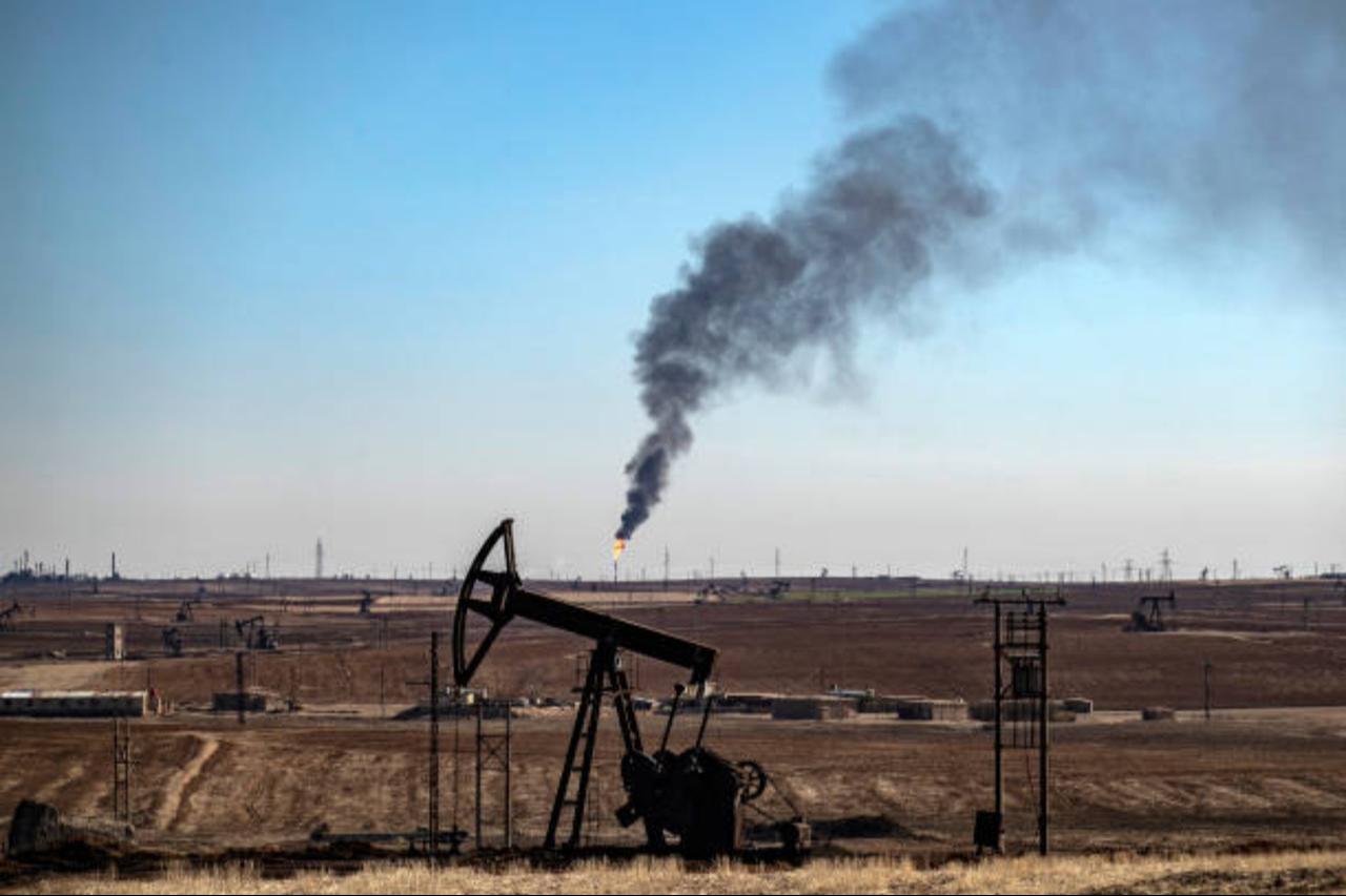 A general view of Rmailan oil field is pictured in northeastern Syria, near the border with Türkiye, on January 8, 2025. (AFP Photo)