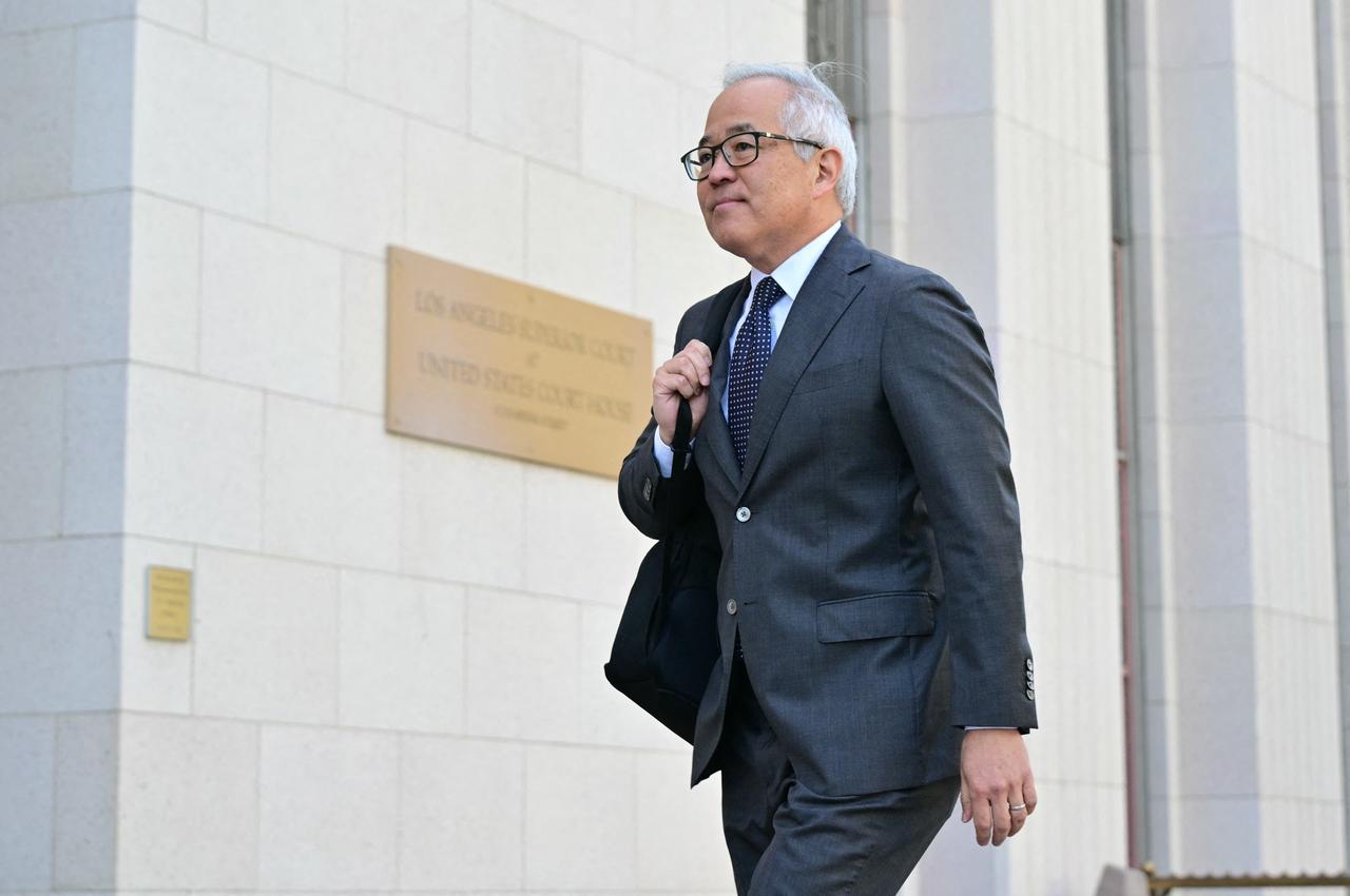 Attorney Luis Li, representing YouTube and Google, arrives at Los Angeles Superior Court, United States, March 25, 2026. (AFP Photo)