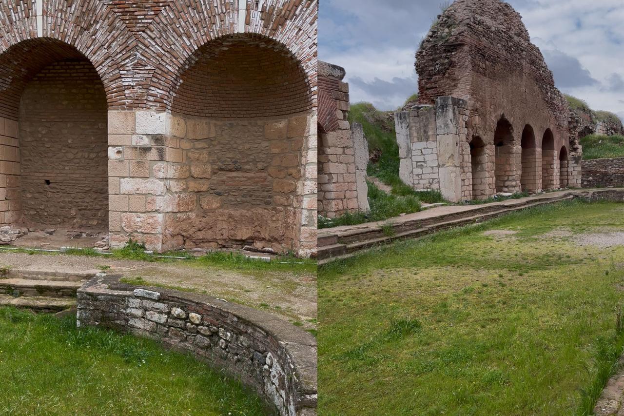 Brick-vaulted chambers and stone walls from the bathing sections of the Sardis Bath-Gymnasium Complex in Manisa, Türkiye, March 24, 2026. (Photo by Koray Erdogan/Türkiye Today)