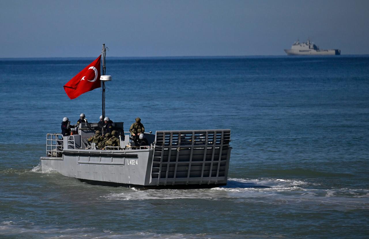 NATO's largest annual maritime drill, Exercise Dynamic Mariner / Flotex 25, continues in the Gulf of Cadiz off southern Spain on March 28, 2025. (AA Photo)