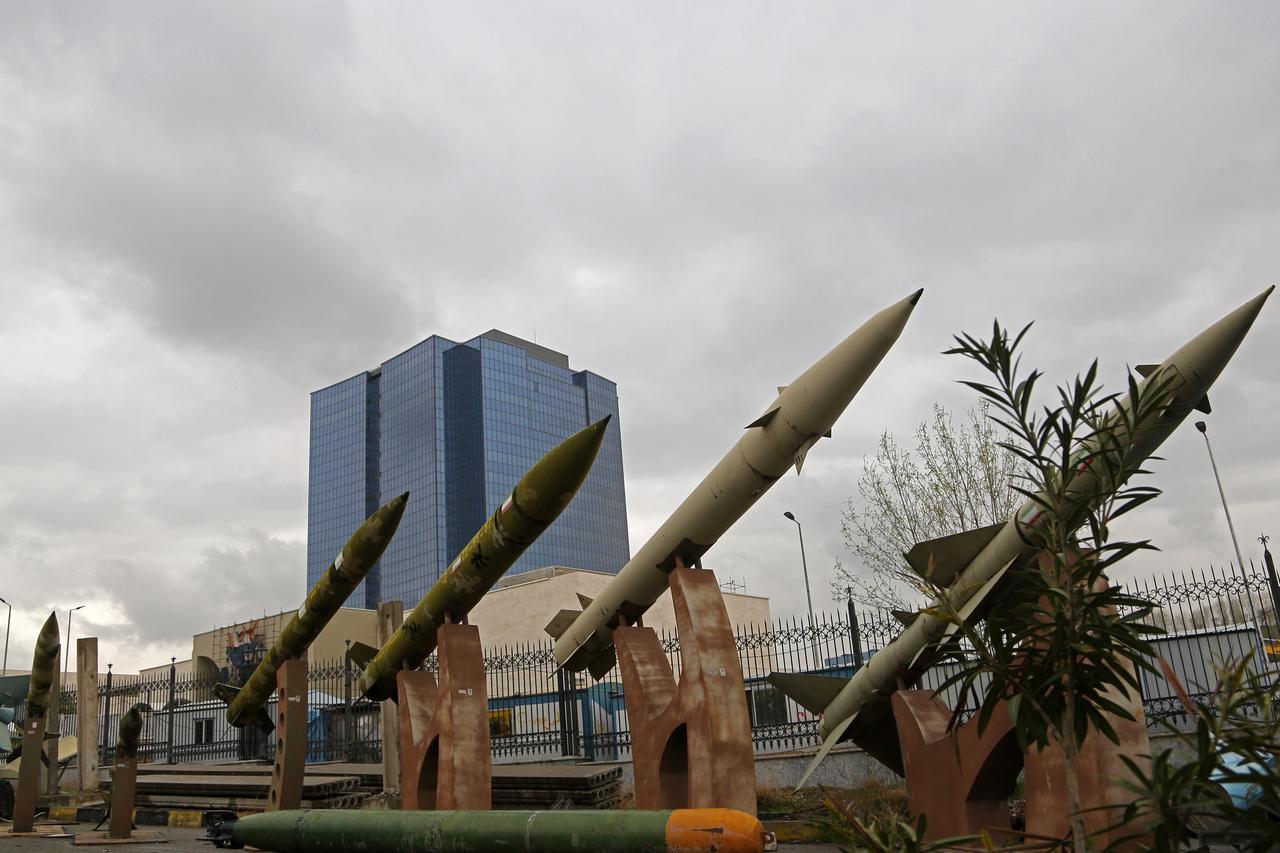 Domestically produced tanks and missiles are put on display in Tehran, Iran on March 25, 2026. (AA Photo)