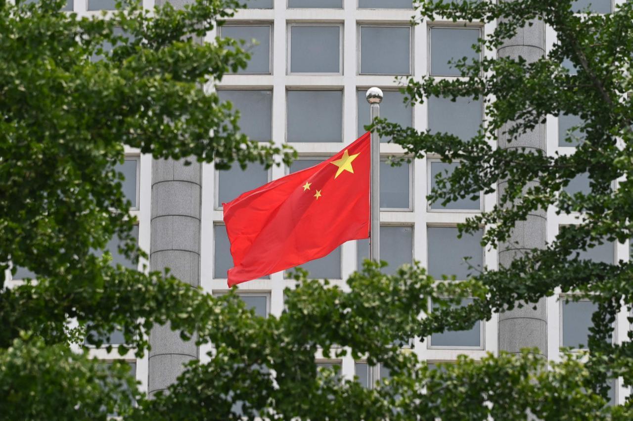 The Chinese national flag flies outside the Ministry of Foreign Affairs in Beijing, China, July 26, 2023. (AFP Photo)
