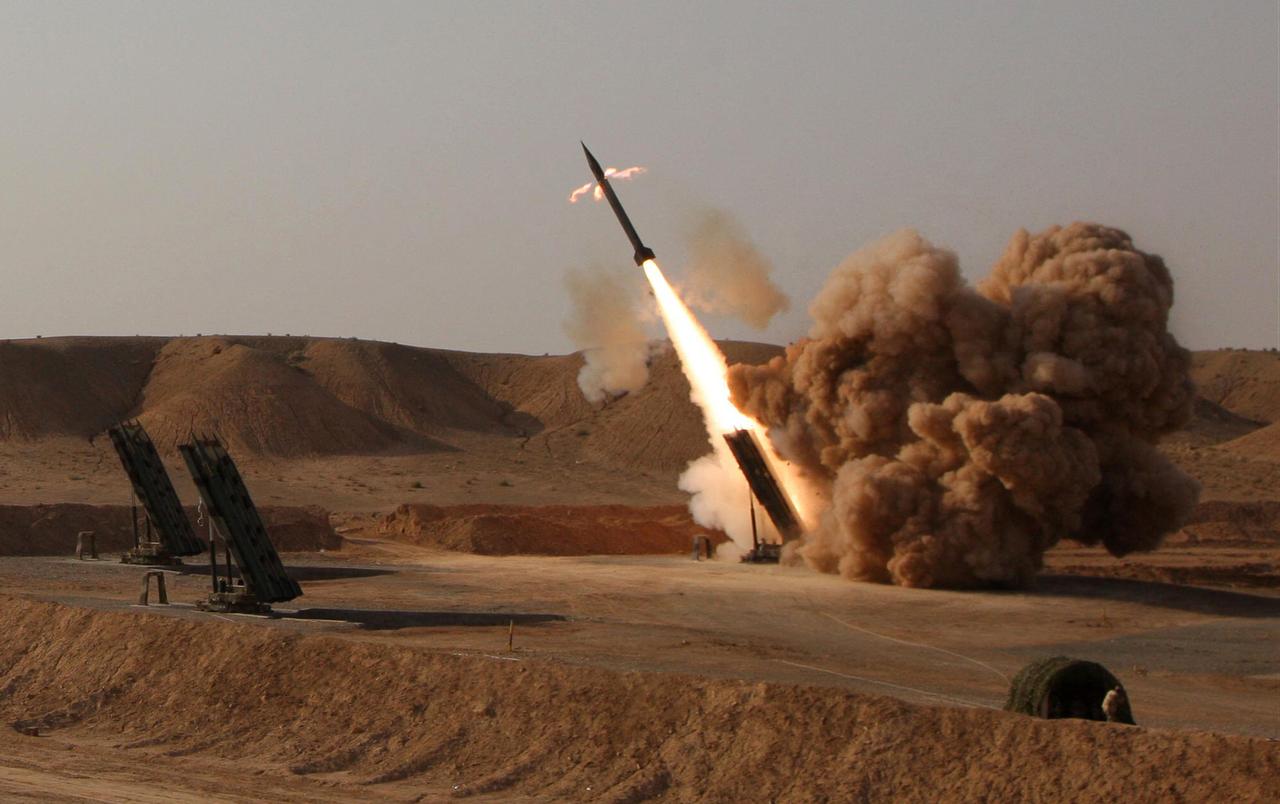 Iran's ballistic missile Zelzal is launched during a military exercise at an undisclosed location on June 28, 2011. (AFP Photo)
