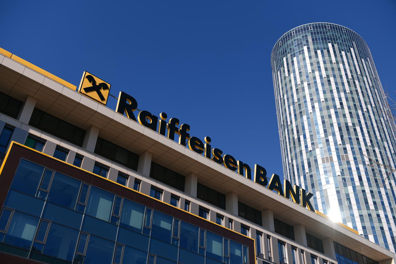 A view of Raiffeisen Bank’s headquarters at SkyTower in Bucharest, Romania, 2022. (Adobe Stock Photo)