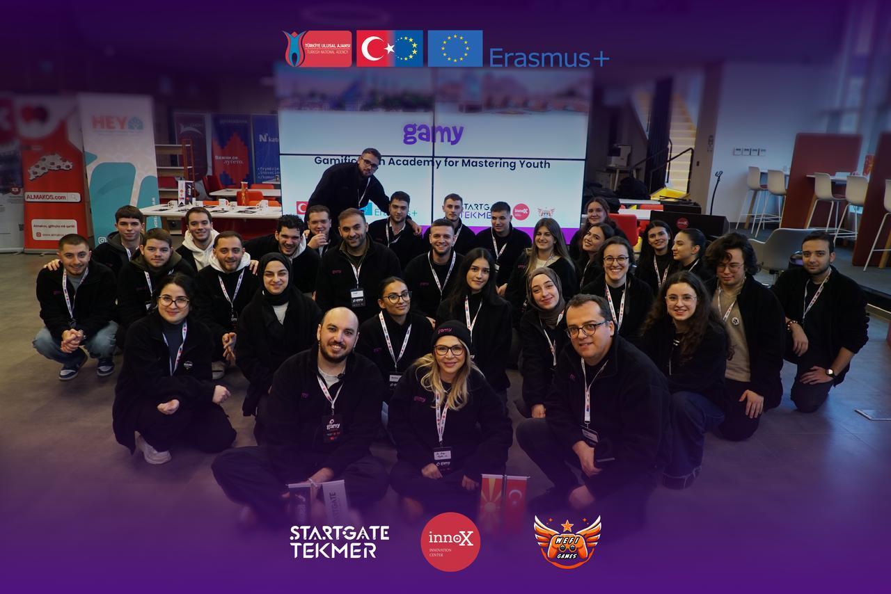 Participants and organizers pose during the ErasmusPlus “Gamification Academy for Mastering Youth” bootcamp held in partnership between StartGate Tekmer and INNOX Technology Centre. (Photo courtesy of StartGate Tekmer)