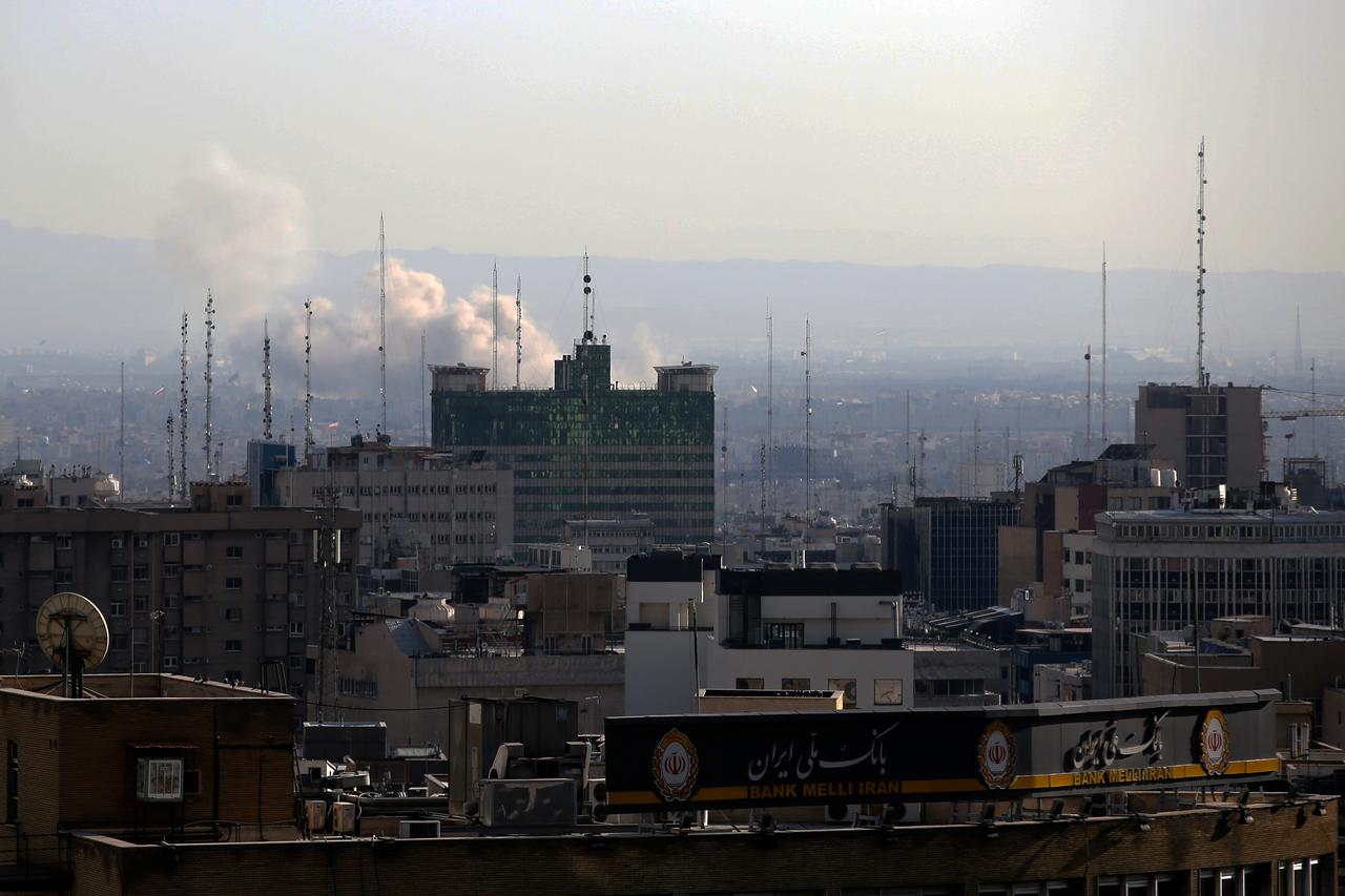 Smoke rises over central Tehran following an explosion in the heart of the Iranian capital on March 2, 2026. (AA Photo)