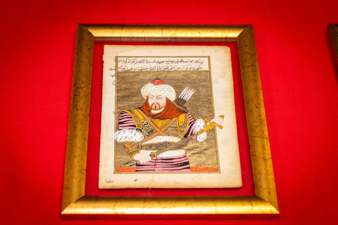 One of the historical works returned from Canada is seen in Ankara, Türkiye, March 31, 2026. (AA Photo)