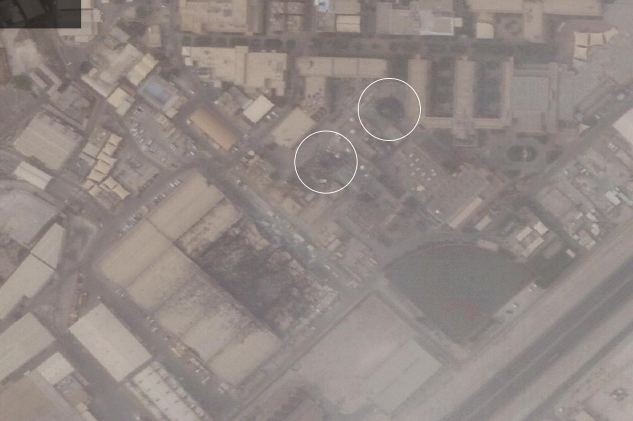 The U.S. Navy’s Fifth Fleet headquarters in Manama, Bahrain, on March 1, 2026. (Photo via New York Times/Planet Labs)