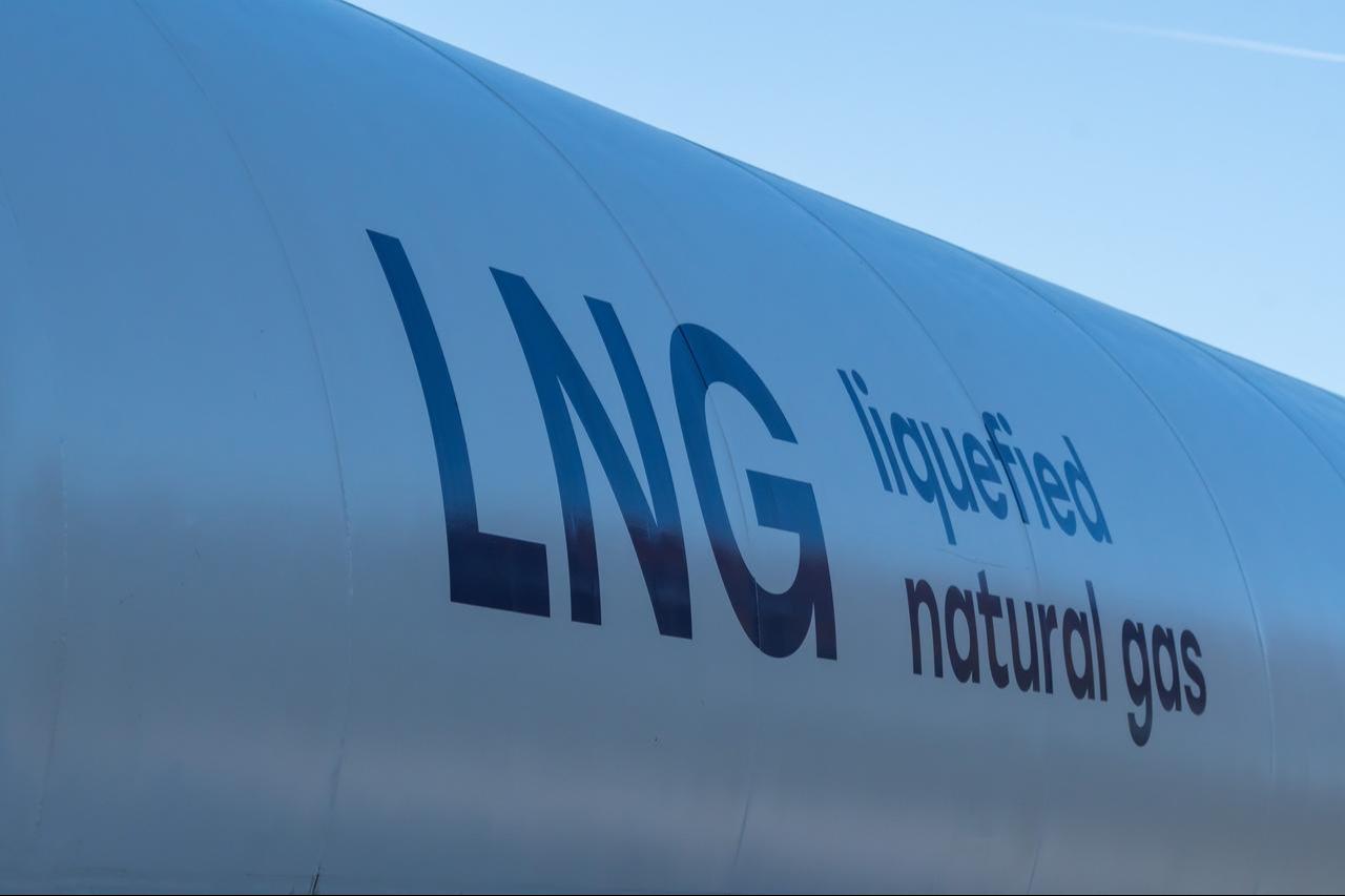 A close-up view of a liquefied natural gas (LNG) storage tank, accessed on March 25, 2025. (Adobe Stock Photo)