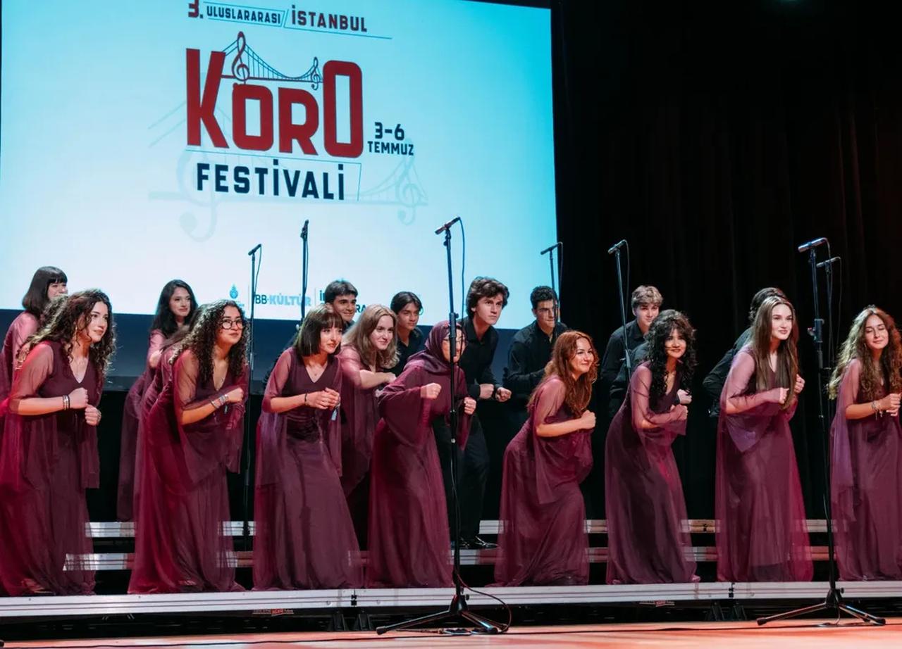Choir performers take the stage during the International Istanbul Choir Festival, Istanbul, Türkiye, February 28, 2026. (Photo via Instagram / @ibb_kultur)