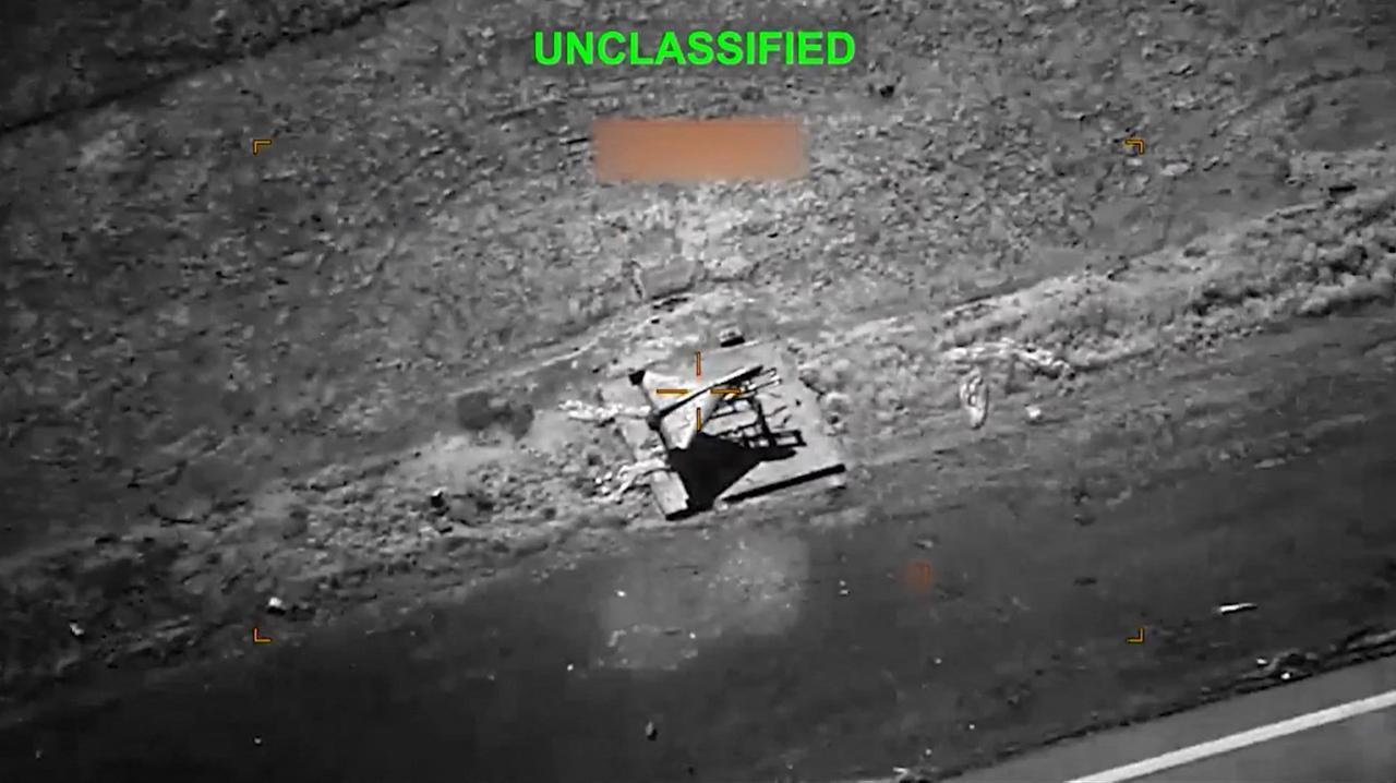 A US-Israeli strike on Iranian drones as part of "Operation Epic Fury". (Photo by US Central Command (CENTCOM)/AFP)