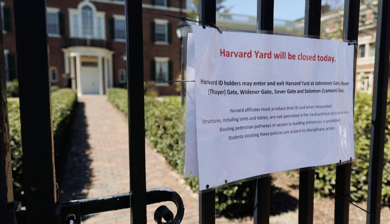 Harvard University faced backlash for tightening security at Harvard Yard after increasing pro-Palestine protests and soaking sleeping demonstrators with sprinklers, Massachusetts, United States, April 25, 2024. (Photo via X)