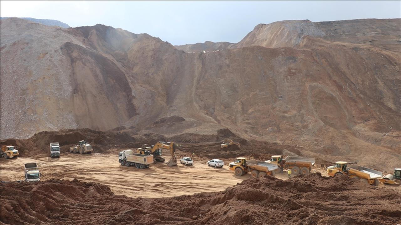 Open-pit mining operations at the Copler gold mine in Erzincan, Türkiye. (AA Photo)