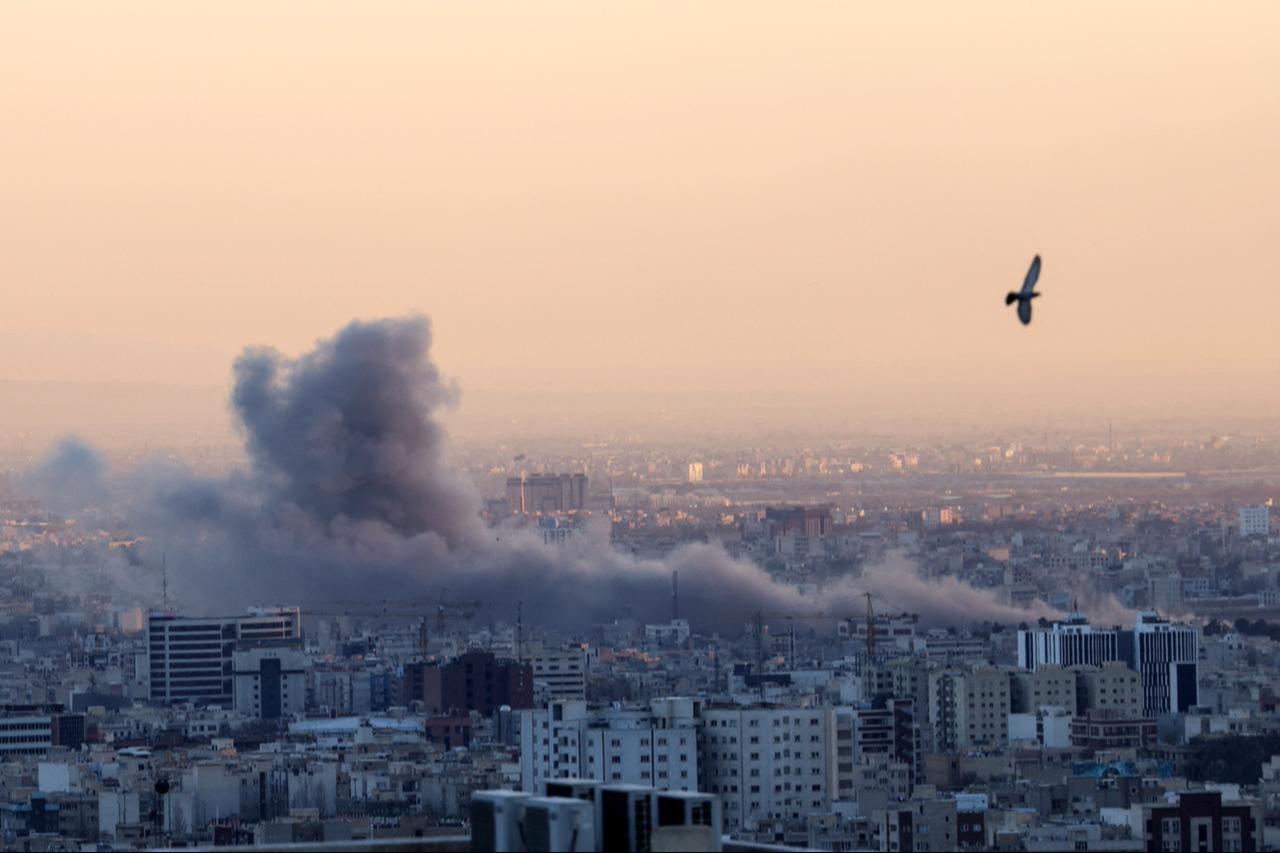 A plume of smoke rises after a strike on the Iranian capital Tehran, Iran on March 3, 2026. (AFP Photo)