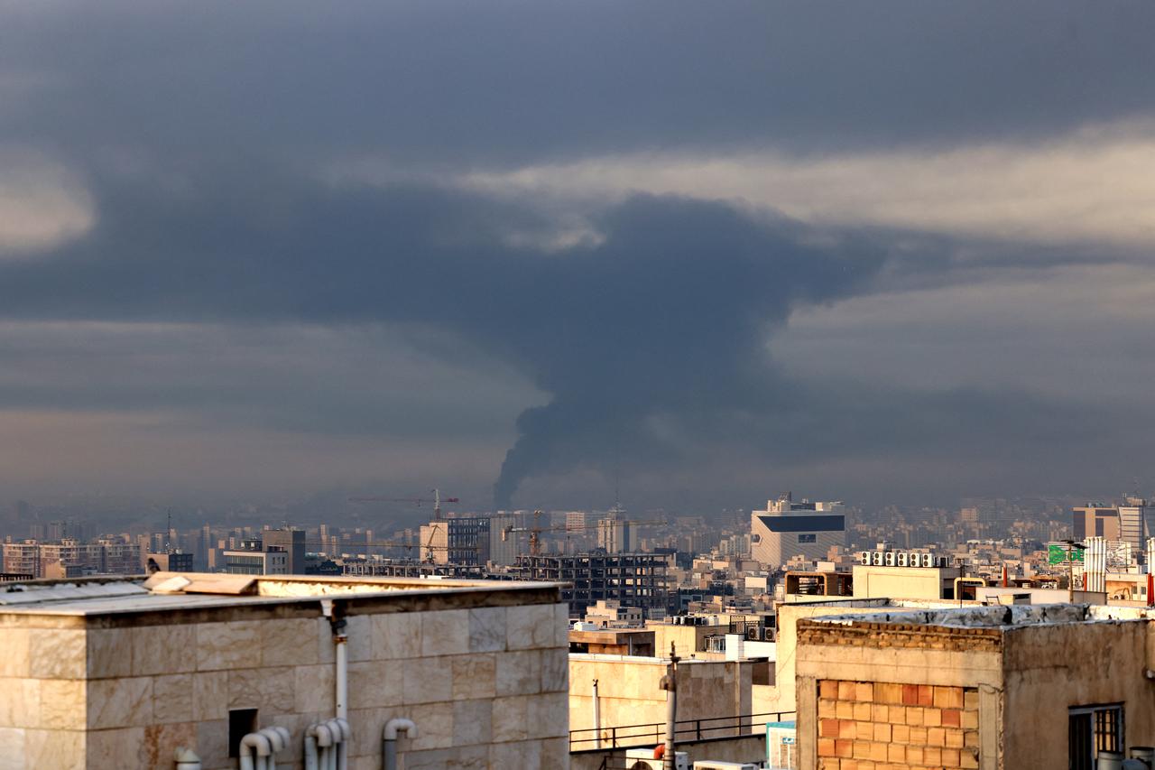 Smoke rises from the site of airstrikes in Tehran on March 7, 2026. (AFP Photo)