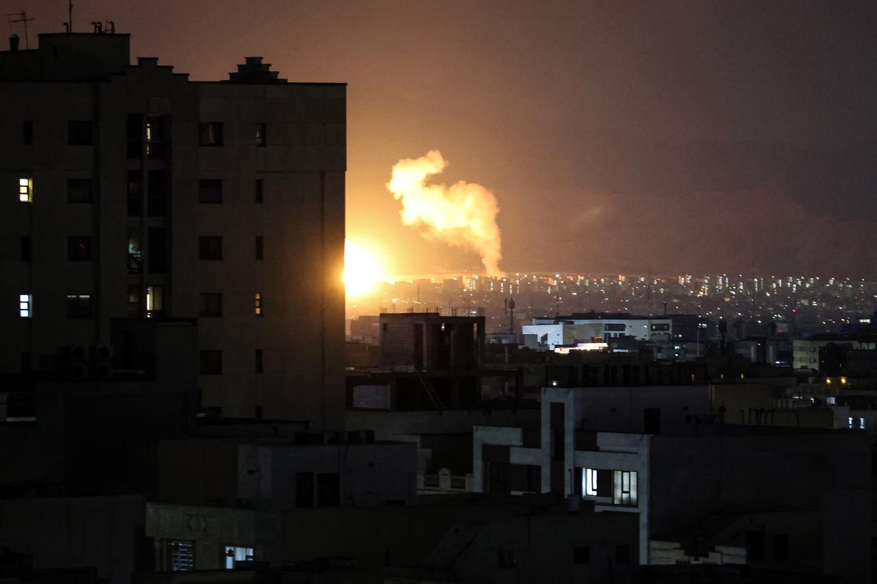 Smoke rises following airstrikes in a central area of the Iranian capital Tehran on March 6, 2026. (AFP Photo)