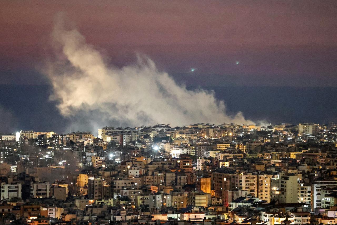 Smoke plumes billow following Israeli bombardment on Beirut's southern suburbs, Lebanon on March 2, 2026. (AFP Photo)