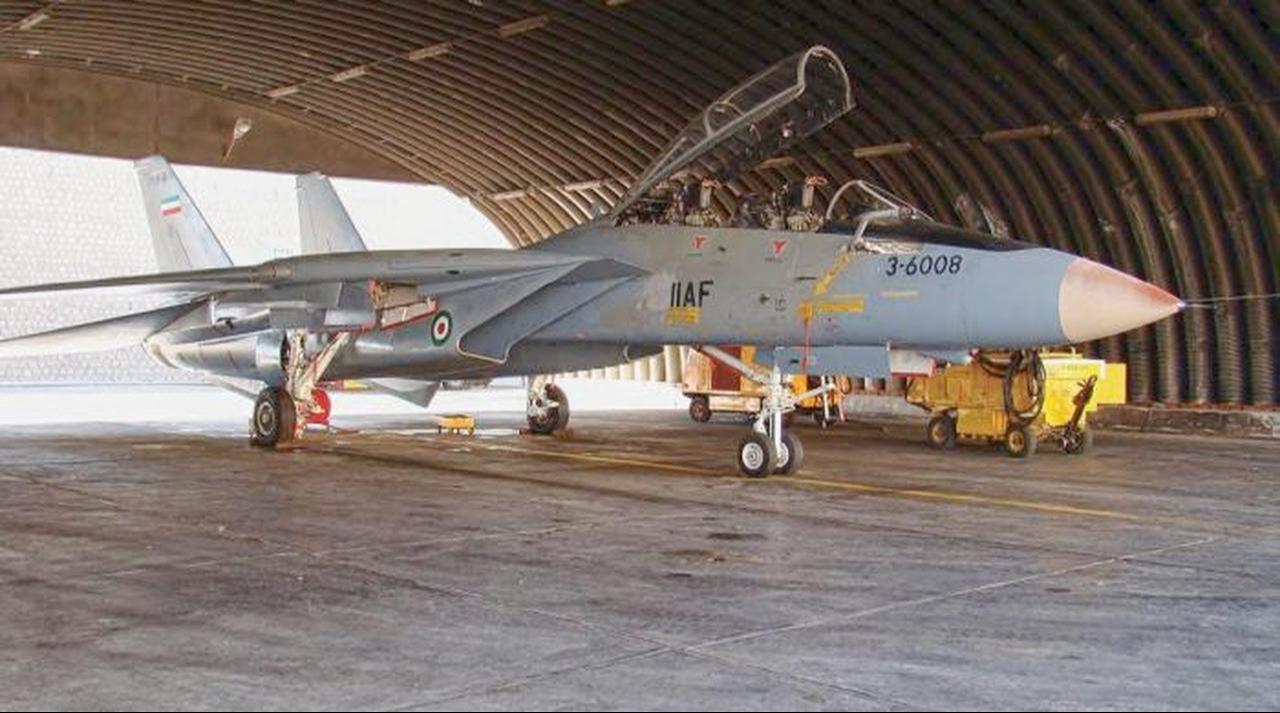 Islamic Republic of Iran Air Force (IRIAF)  F-14 Tomcat fighter jet at an unspecified location and time. (Photo via X/@Aviation_Intel)