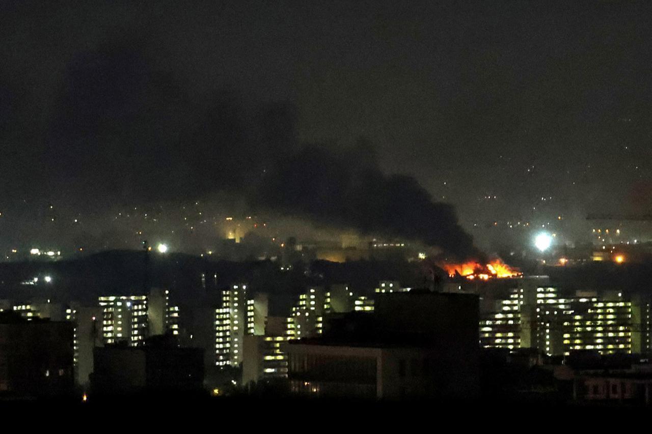 Smoke and fire rise from the site of airstrikes at Mehrabad International Airport in Tehran, Iran on March 7, 2026. (AFP Photo)
