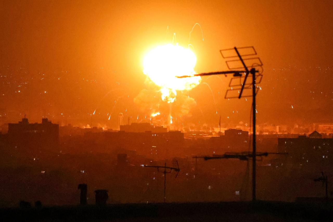 Explosions erupt following strikes in Tehran, March 7, 2026. (AFP Photo)