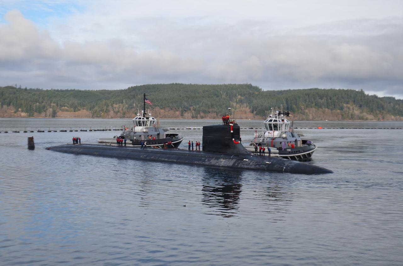 Seawolf-class fast-attack submarine USS Seawolf (SSN 21) returns to its homeport at Naval Base Kitsap-Bangor following a scheduled deployment, Feb. 27, 2026. (Photo via U.S. Navy)