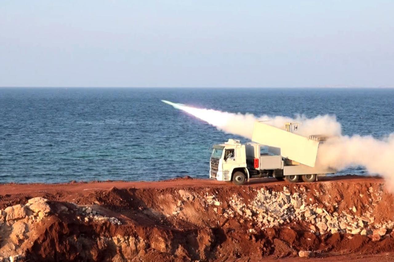 Iranian military personnel take part in an exercise titled "Smart Control of the Strait of Hormuz", launched by the Naval Forces of the Islamic Revolutionary Guard Corps, is being carried out in the Persian Gulf and the Strait of Hormuz on Feb. 16, 2026. (Islamic Revolutionary Guard Corps/AA Photo)