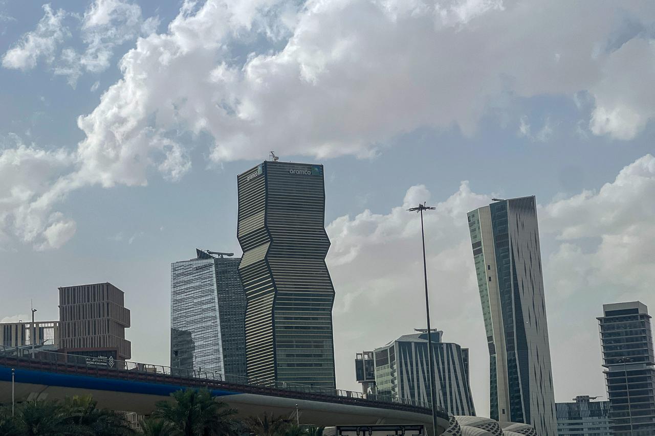 This picture taken on March 31, 2026 shows the King Abdullah Financial District (KAFD) complex in the Saudi capital Riyadh. (AFP Photo)