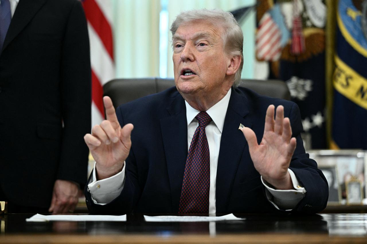 US President Donald Trump speaks after signing an executive order in the Oval Office of the White House in Washington, DC, on March 31, 2026. (AFP Photo)