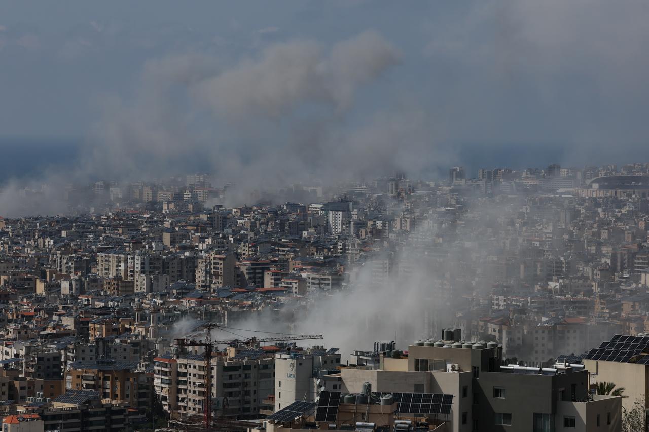 Smoke rises over residential area following the Israeli attack on Beirut, Lebanon on April 8, 2026. (AA Photo)