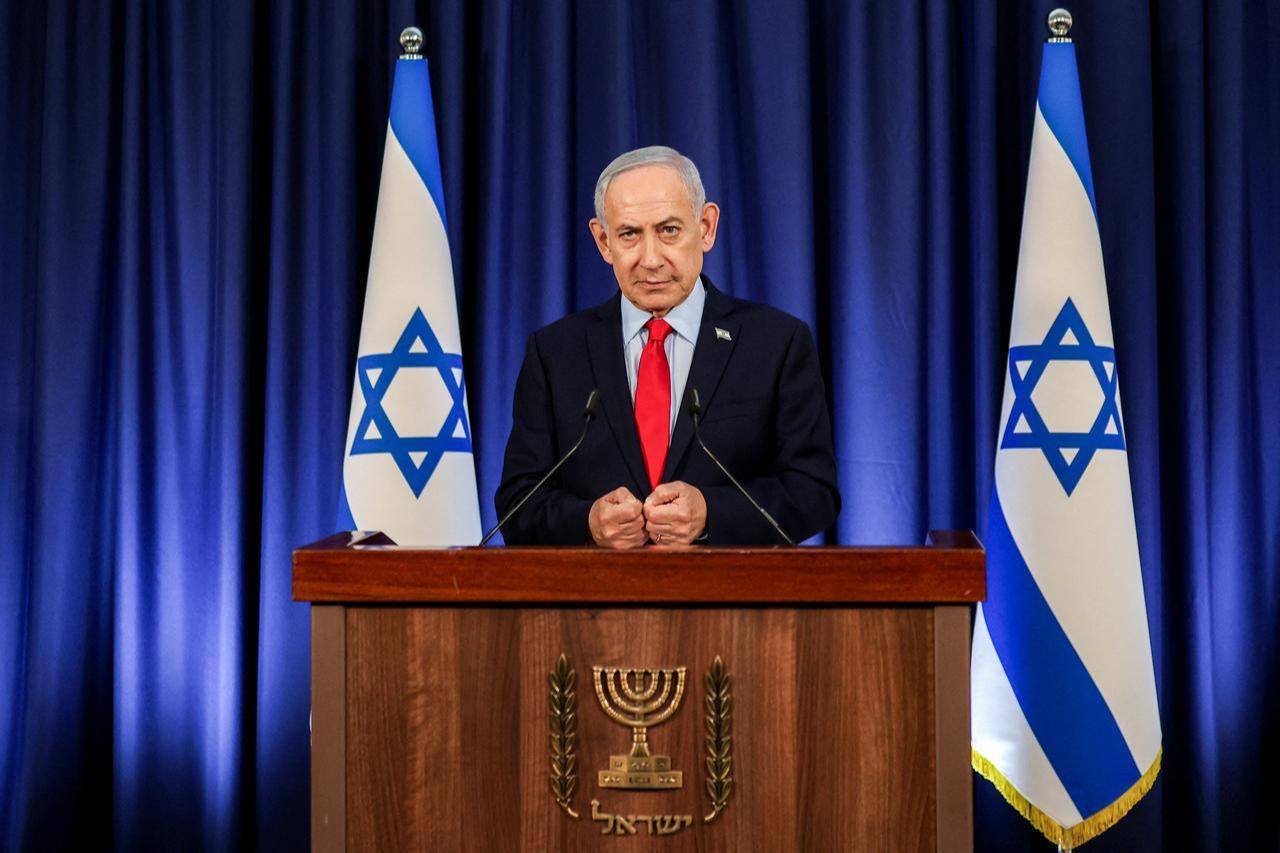 Israeli Prime Minister Benjamin Netanyahu speaks during a press conference in Jerusalem on March 19, 2026. (AFP Photo)