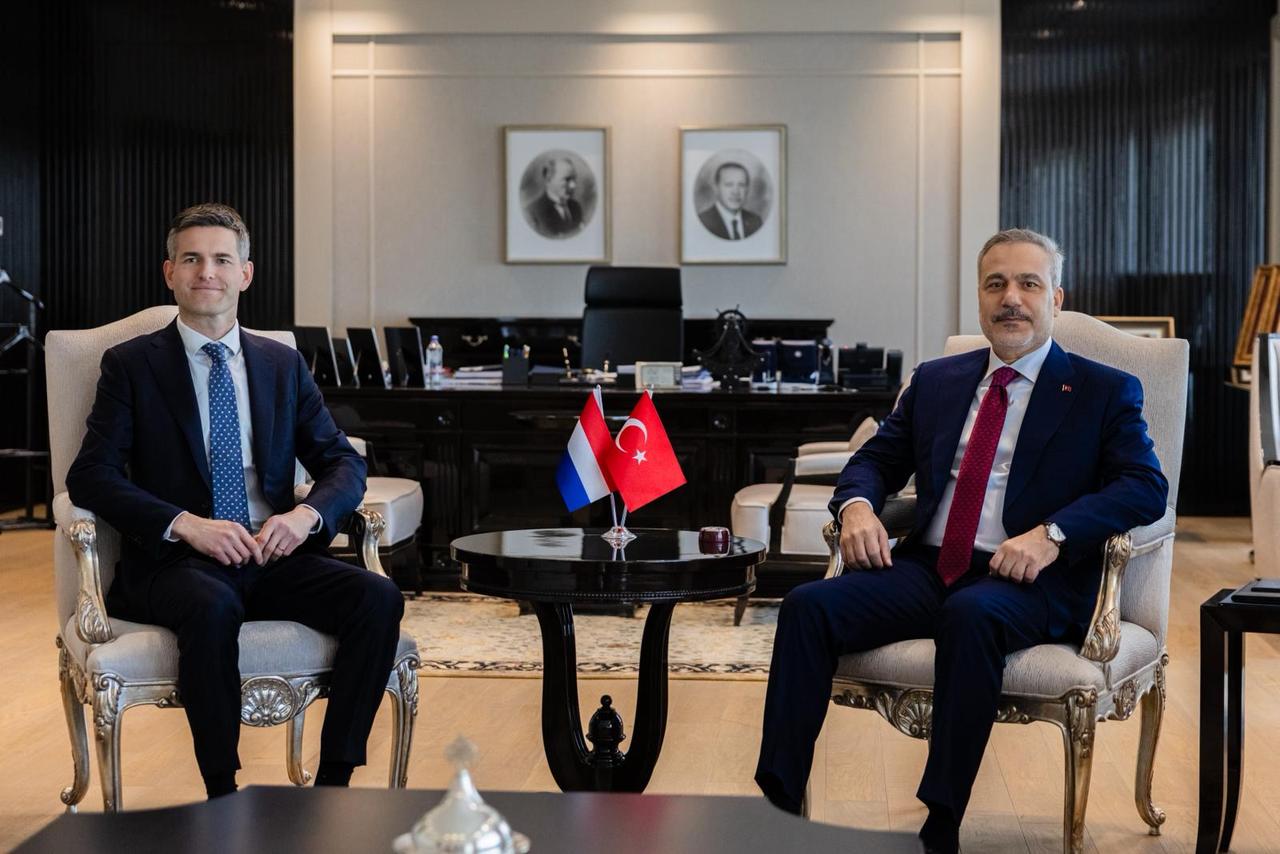 Turkish Foreign Minister Hakan Fidan meets with Dutch Foreign Minister Tom Berendsen in Ankara, Türkiye on April 09, 2026.  (AA Photo)