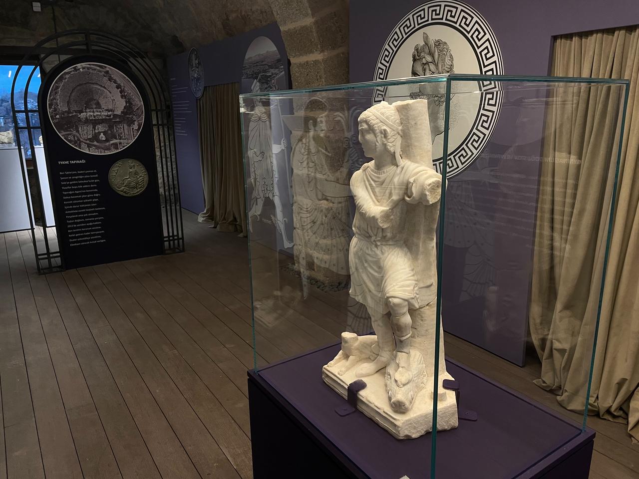 Interior view of the Side Arif Mufid Mansel Archaeology Museum, Antalya, Türkiye, April 8, 2026. (Photo by Koray Erdogan/Türkiye Today)