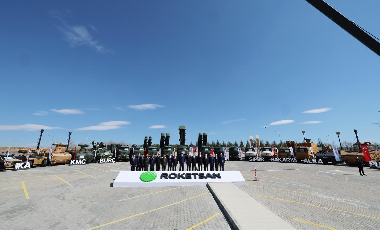 President Erdogan attends the Roketsan Production Facilities opening, Mass Production Deliveries and Groundbreaking ceremony, April 7, 2026, in Ankara. (Photo via Turkish Presidency/Murat Cetinmuhurdar)