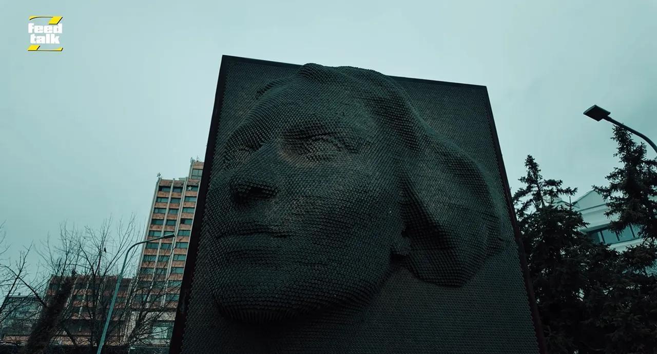 The Heroinat Memorial in Pristina, dedicated to women who lost their lives during the Kosovo war. (Photo via FeedTalkz video)