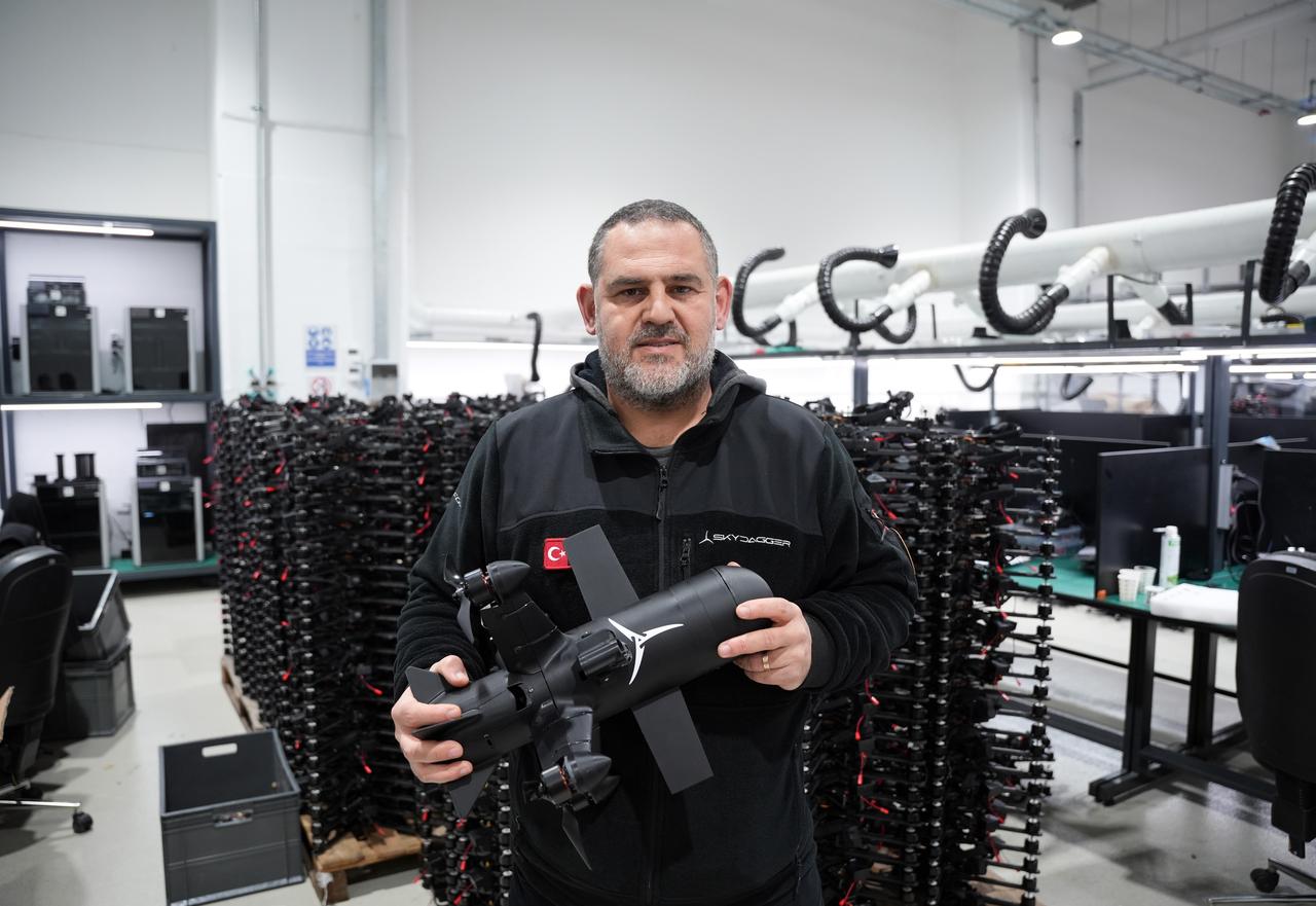 Turkish drone maker Skydagger's CEO, Mehmet Oztekin, speaking during an interview with Ihlas News Agency (IHA) on April 10, 2026. (IHA Photo)