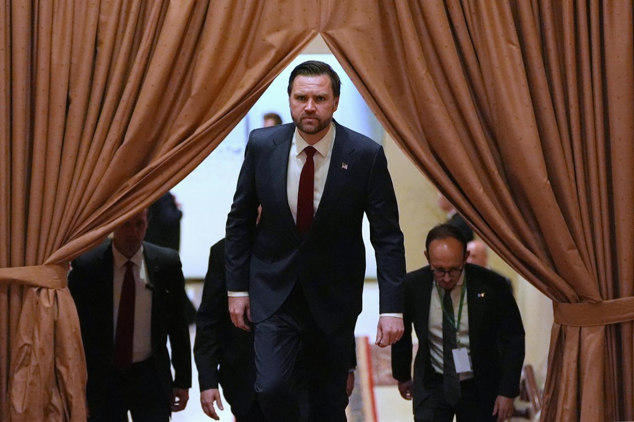 US Vice President JD Vance (C) arrives for a meeting with Pakistan's Prime Minister Shehbaz Sharif (not pictured) prior to the US-Iran peace talks in Islamabad on April 11, 2026. (AFP Photo)