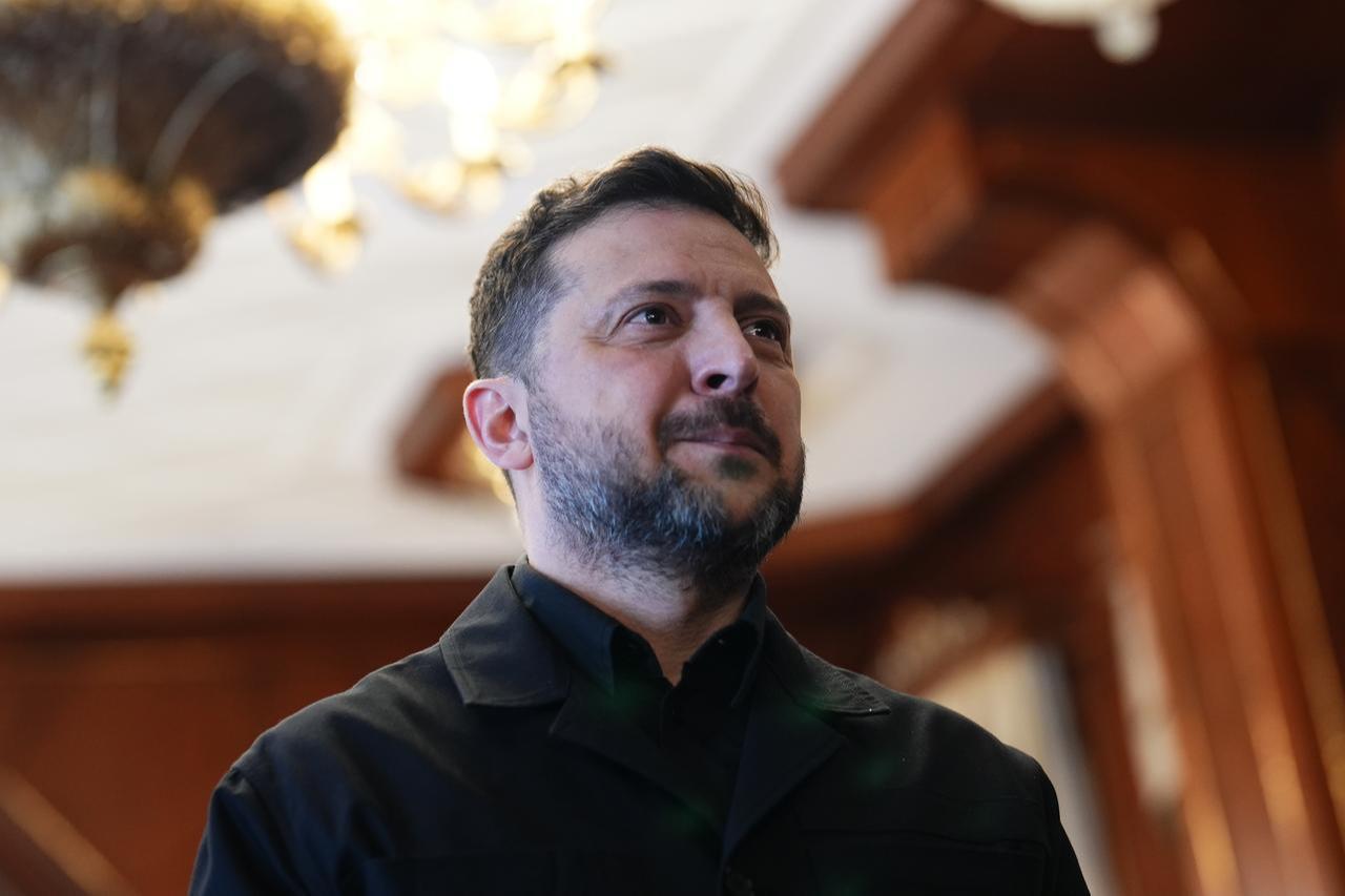 Ukrainian President Volodymyr Zelenskyy visits Fener Greek Patriarchate in Istanbul, Türkiye, on April 4, 2026. (AA Photo)