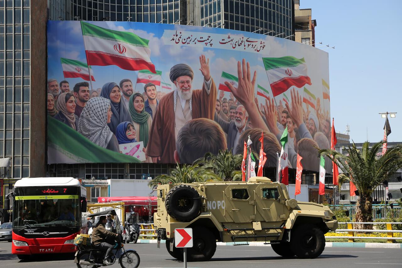 People are seen going about their daily routines on streets and avenues in Tehran, Iran, April 11, 2026. (AA Photo)
