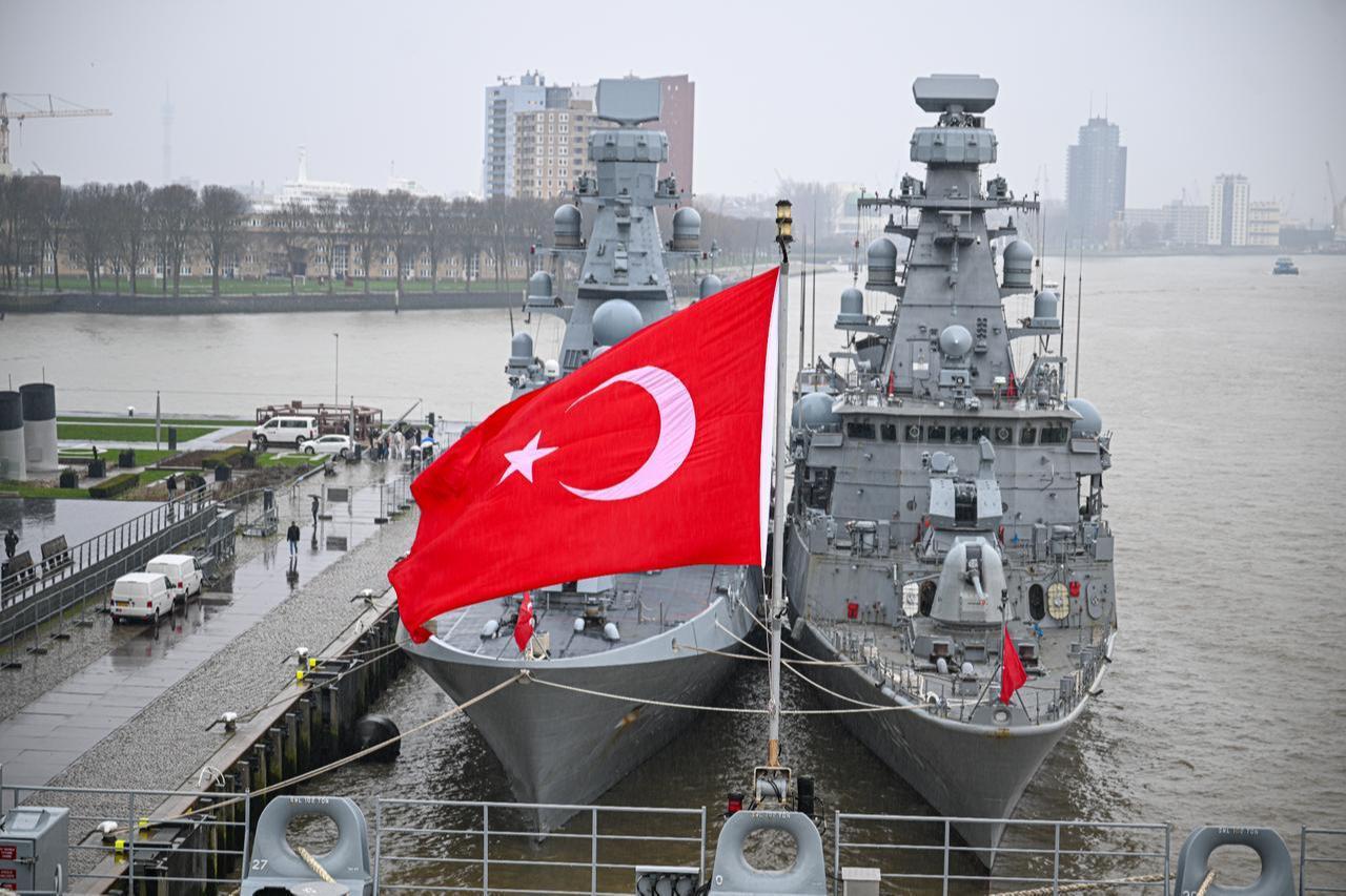 Turkish Navy deploys four vessels for NATO exercise in Rotterdam, South-Holland, The Netherlands on February 27, 2026. (AA Photo)